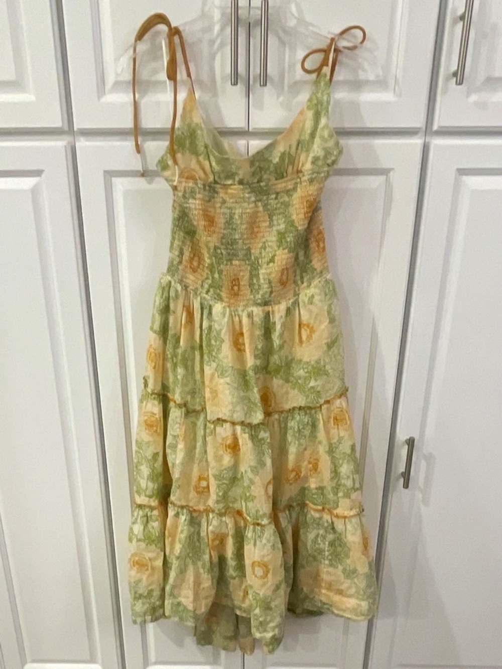 Free People Floral Smocked Tiered Midi Sundress